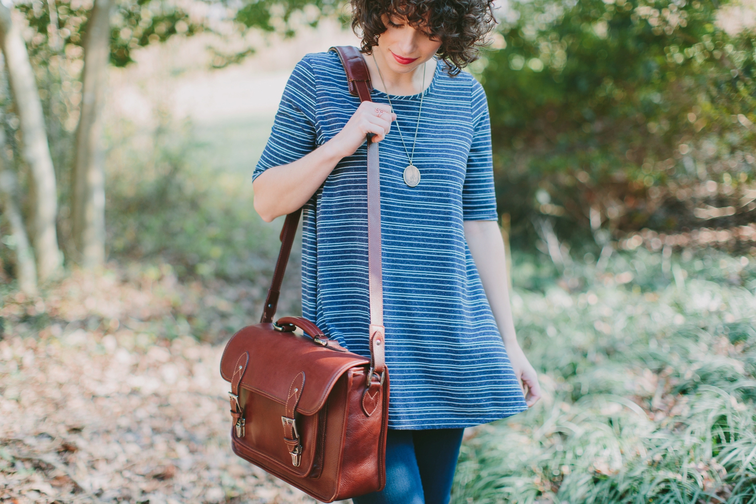 Wardrobe Wednesday Navy and Brown Casual Stripes_0005