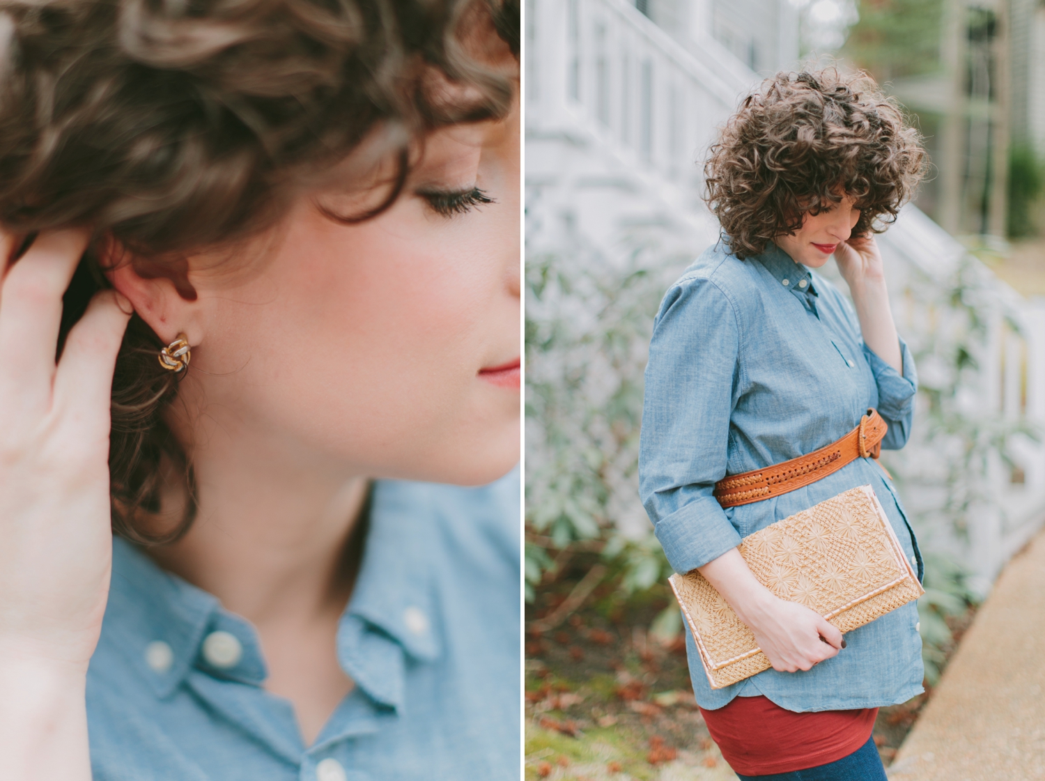 Wardrobe Wednesday Belted Chambray Maternity Look_0006