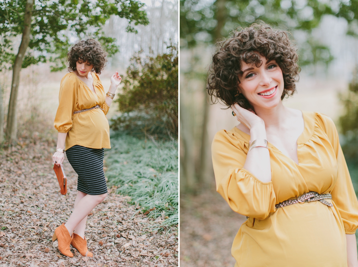 Wardrobe Wednesday Mustard Yellow Classy Maternity Look_0003