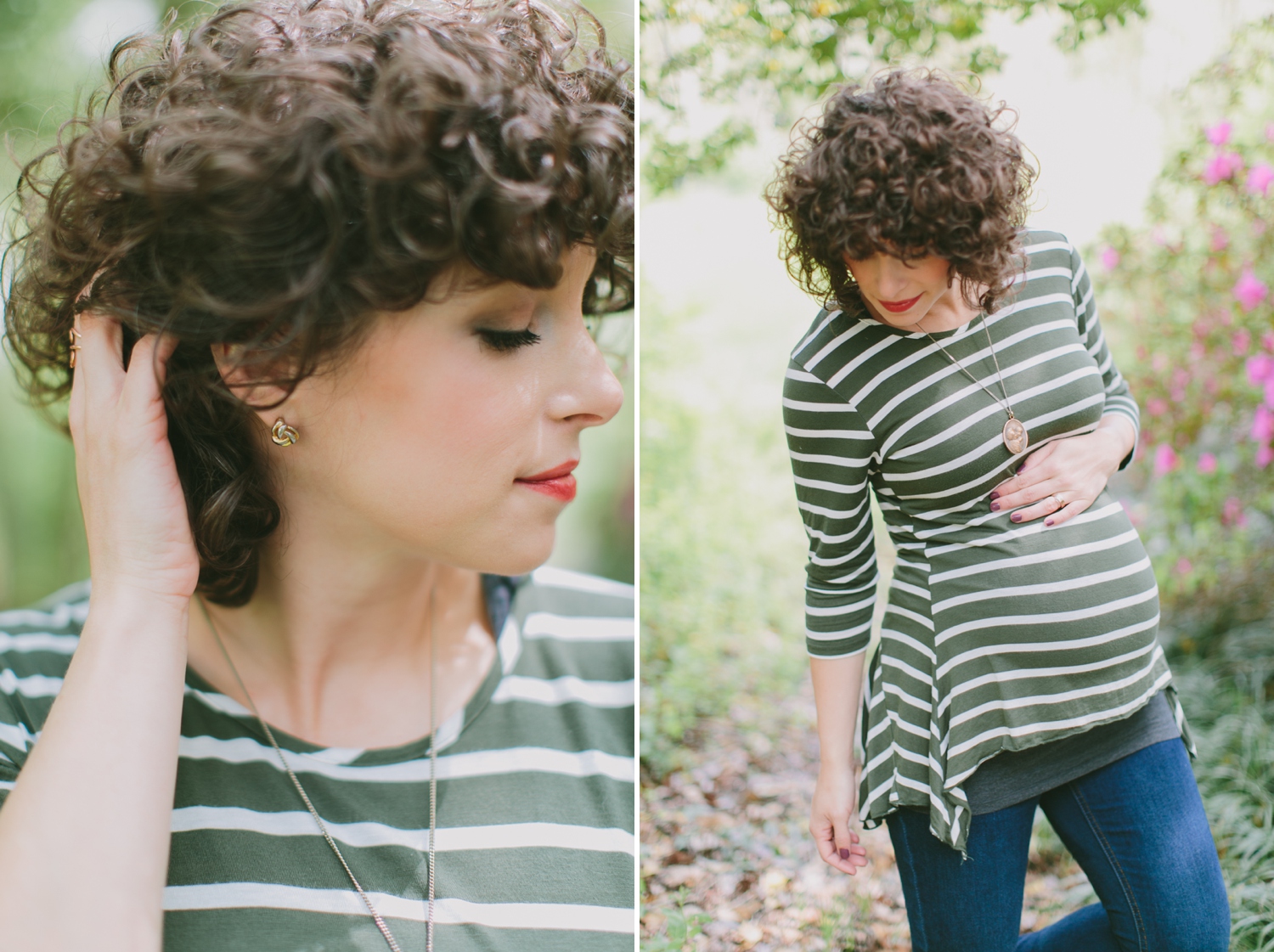 Easy Classic Stripes and Denim Maternity Style_0005