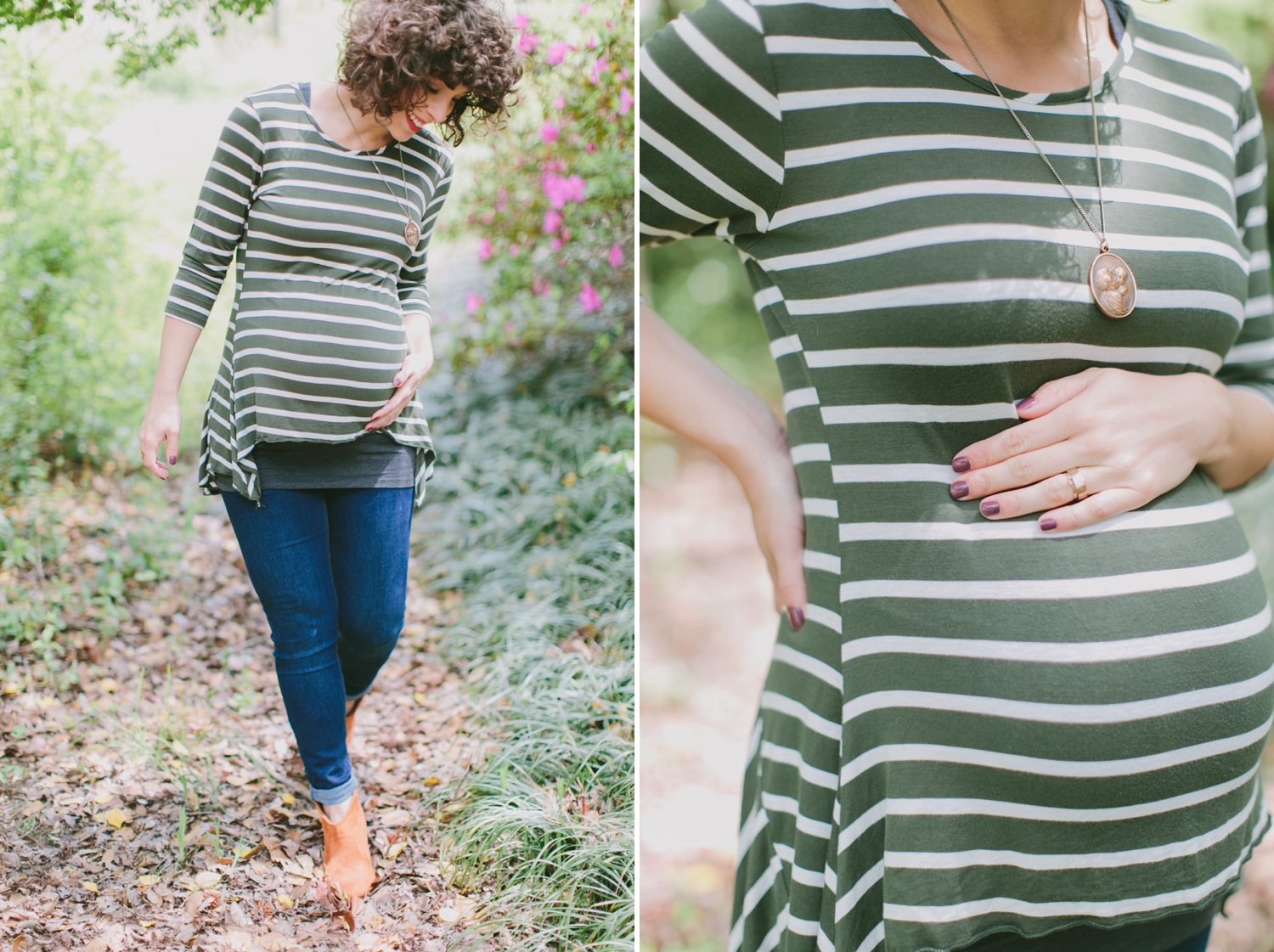 Easy Classic Stripes and Denim Maternity Style_0009