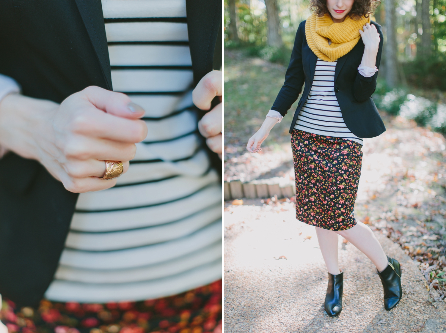 Wardrobe Wednesday Stripes and Floral Fall Style Pattern Mixing_0006